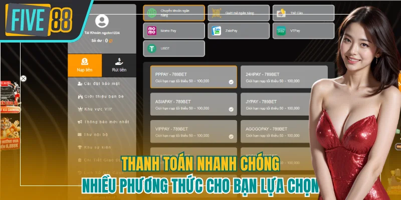 Thanh toán nhanh chóng, nhiều phương thức cho bạn lựa chọn