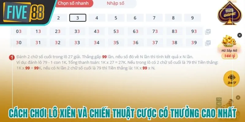 Cách chơi lô xiên